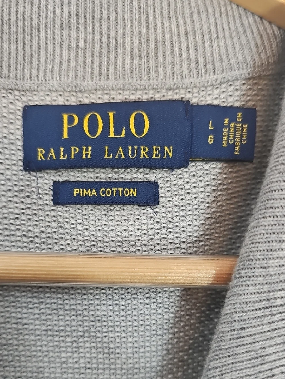 Polo Ralph Lauren Pima Cotton Full Zip Sweater Vest Men's L Golf Preppy Luxury